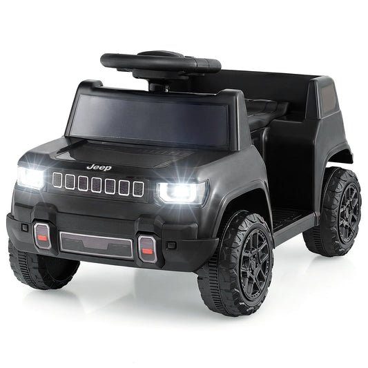 12V Kids Ride On Car Licensed Jeep Electric Vehicle in black