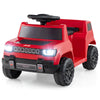 12V Kids Ride On Car Licensed Jeep Electric Vehicle with LED Lights for 18-96 Months-Red