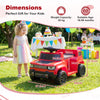 12V Kids Ride On Car Licensed Jeep Electric Vehicle with LED Lights for 18-96 Months-Red