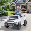 12V Kids Ride On Car Licensed Jeep Electric Vehicle with LED Lights for 18-96 Months-White