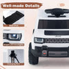 12V Kids Ride On Car Licensed Jeep Electric Vehicle with LED Lights for 18-96 Months-White