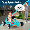 12V Kids Electric Go Kart with Remote and 3 Speeds and Lights-Blue