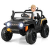 12V Battery Powered Electric Parent-Child Ride on Car-Black