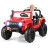 12V Kids Electric Ride on Car with Music and LED Lights-Red