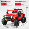 12V Kids Electric Ride on Car with Music and LED Lights-Red