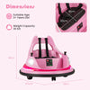 12V Kids Ride On Bumper Car with Dual Joysticks and 5 Light Effects-Pink