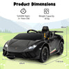 12V Kids Ride on Car Lamborghini with Remote Control and LED Lights-Black