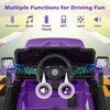 12V Kids Ride on Truck with Remote Control and 3 Speeds-Purple