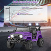 12V Kids Ride on Truck with Remote Control and 3 Speeds-Purple