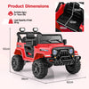 12V Kids Ride on Truck with Remote Control and 3 Speeds-Red