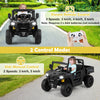 12V Ride on Dump Truck with Electric Dump Bed with Music and Remote Control-Black