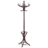 Floor Standing Hat Coat Wood Hanger w/ Umbrella Rack Prestige-Mahogany