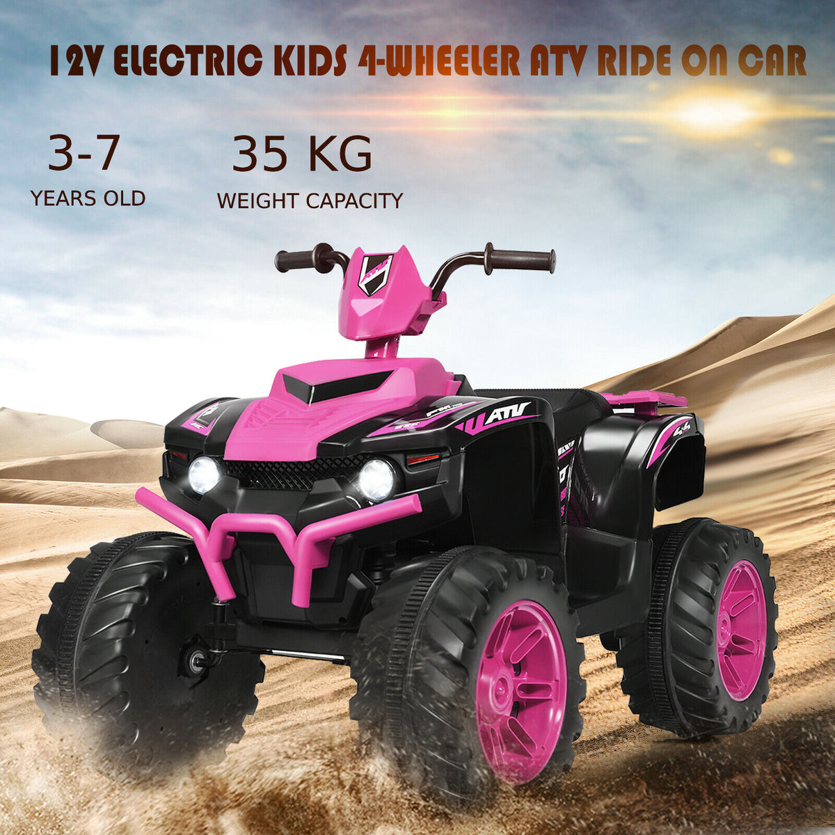 12v Electric Kids Ride On ATV / Quad Bike in Pink