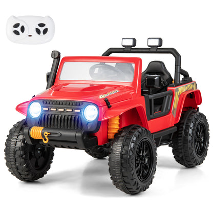 12V Kids Electric Ride on Car in red with a remote control