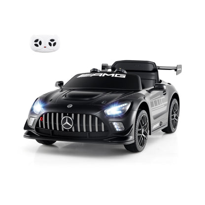 12V Kids Powered Ride on Car Benz GT3 in black with spoiler and remote control