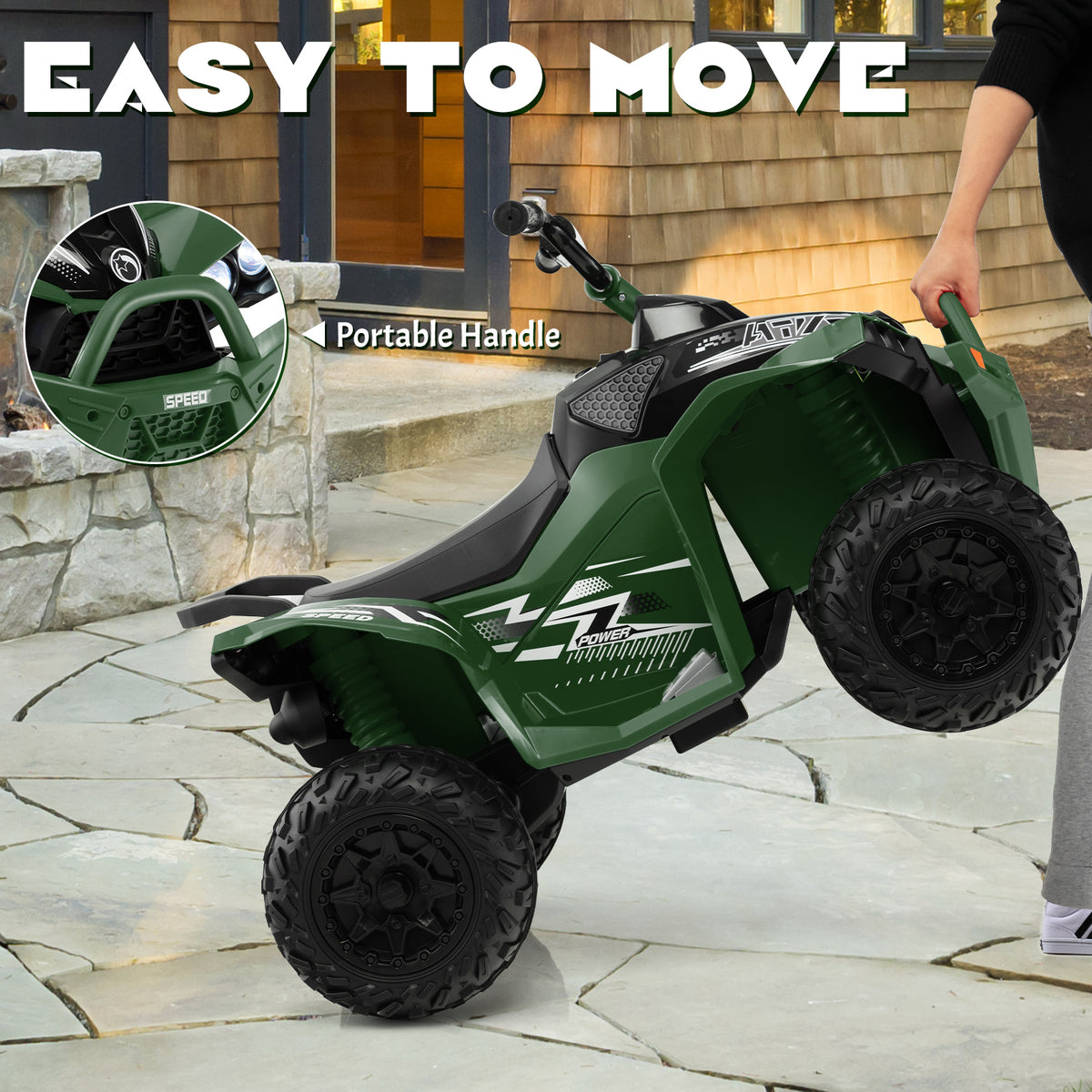 12V Kids Ride On ATV in Green