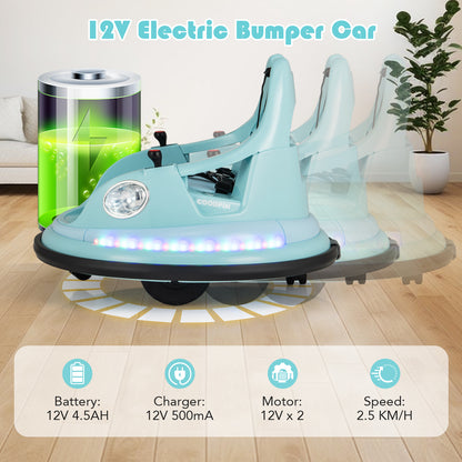 12V Kids Ride On Bumper Car in Blue