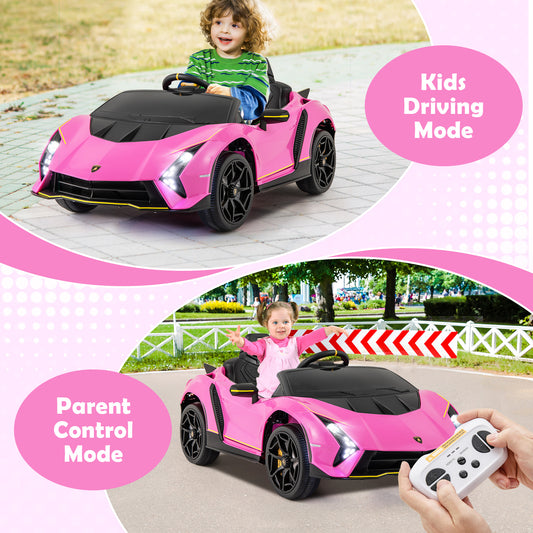 12V Kids Ride on Car 4WD Lamborghini Licensed in Pink