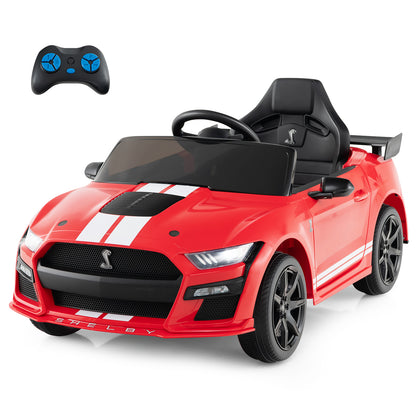 12V Kids Ride on Car Electric Licensed Ford Mustang Shelby with a black remote control