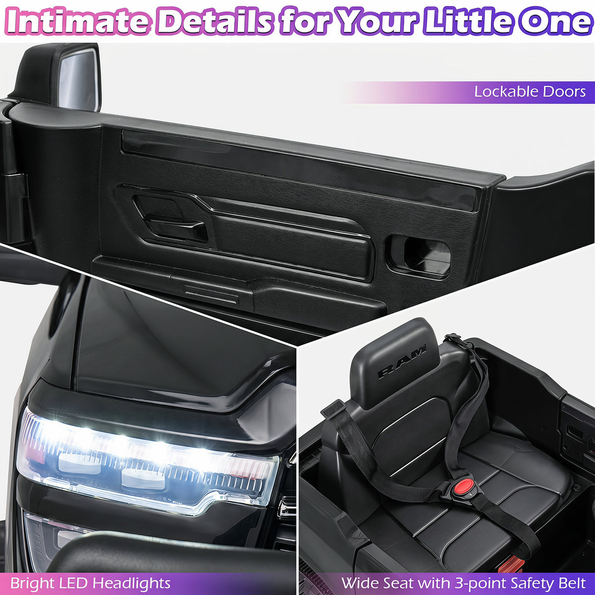 12V Kids Ride On Car in Black