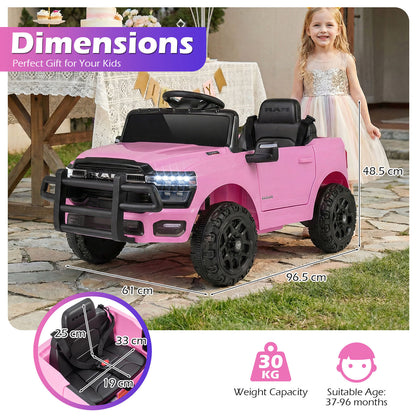 12V Kids Ride On Car in Pink