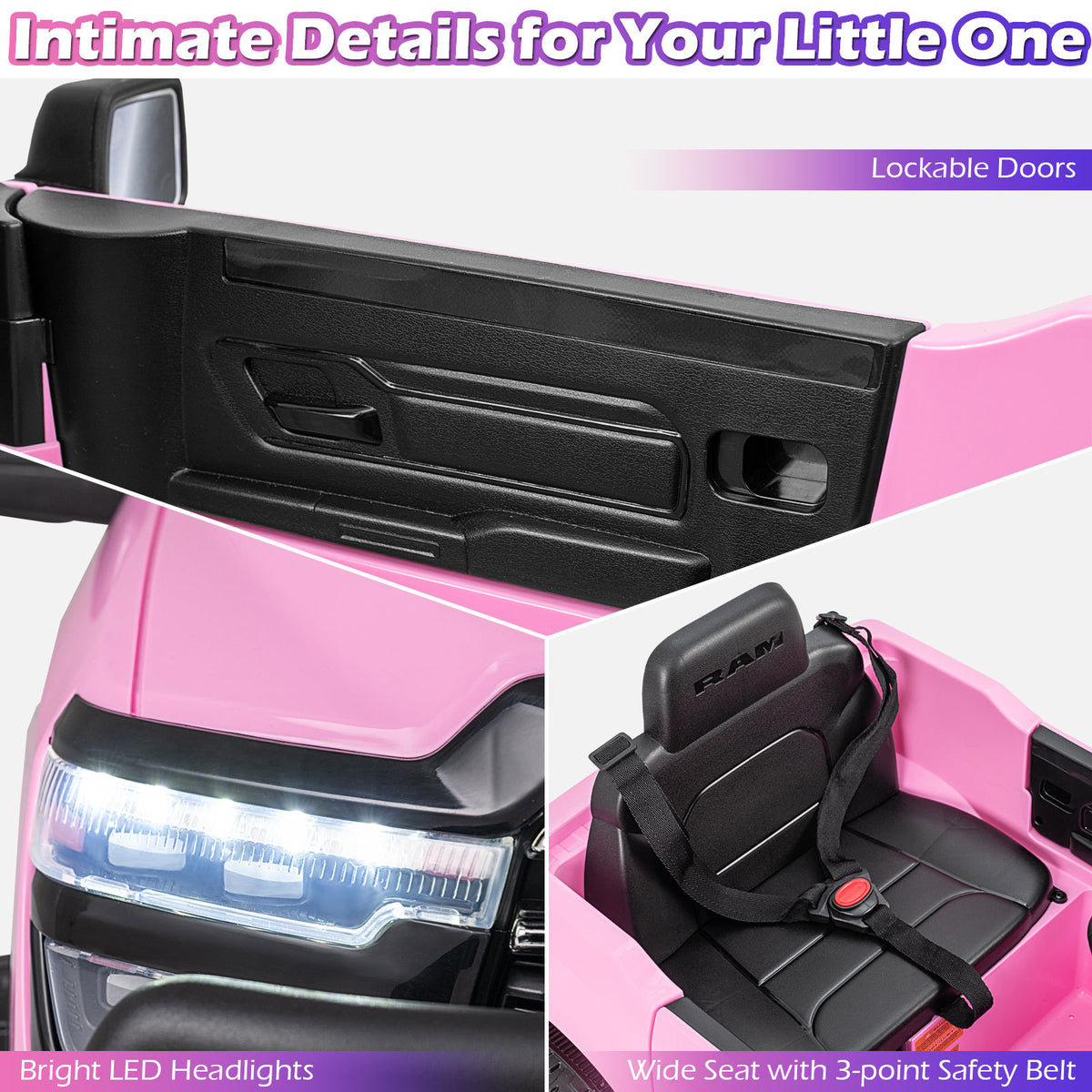 12V Kids Ride On Car in Pink