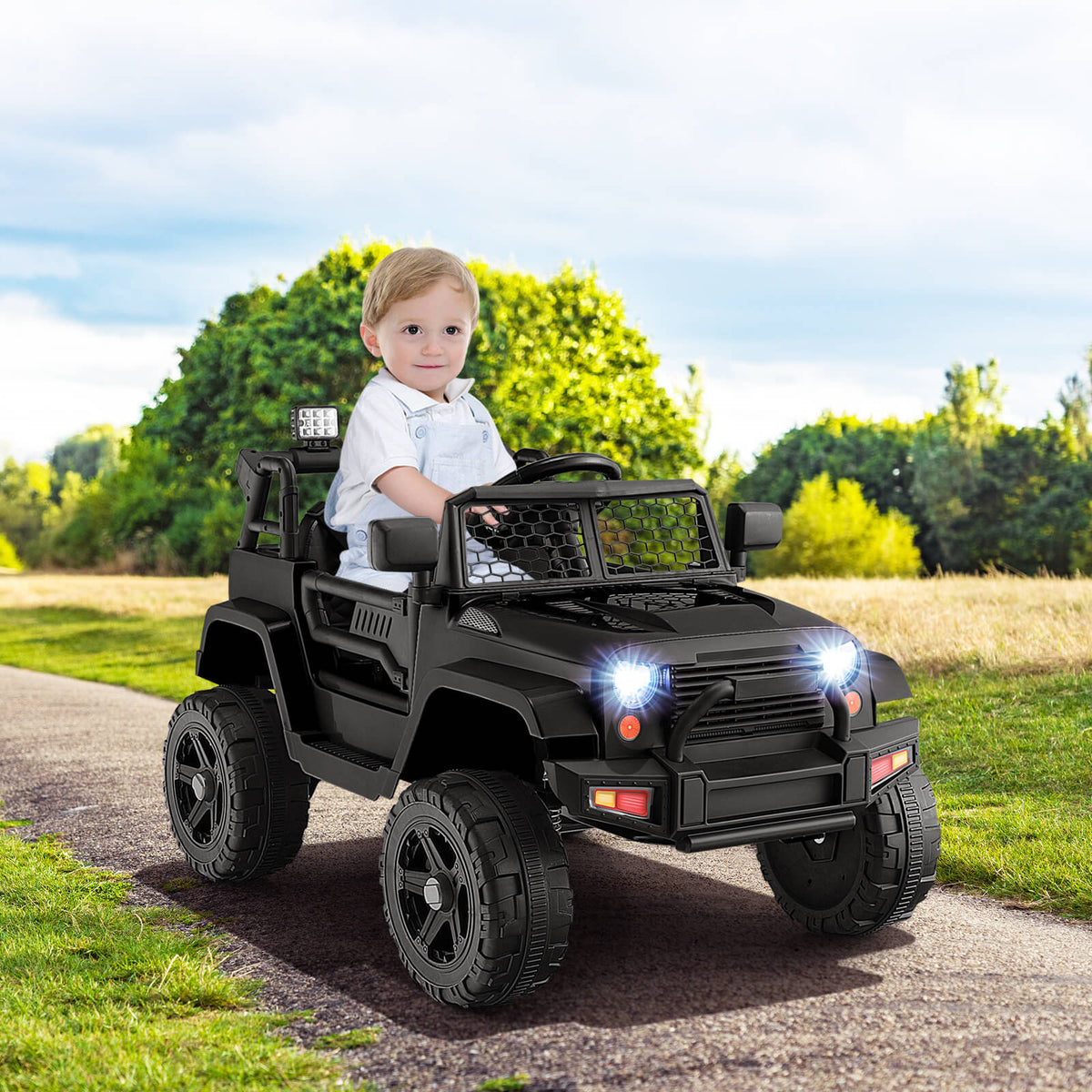 12V Kids Ride on Car in Black