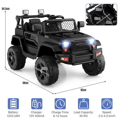 12V Kids Ride on Car in Black