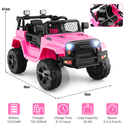 12V Kids Ride on Car in Pink