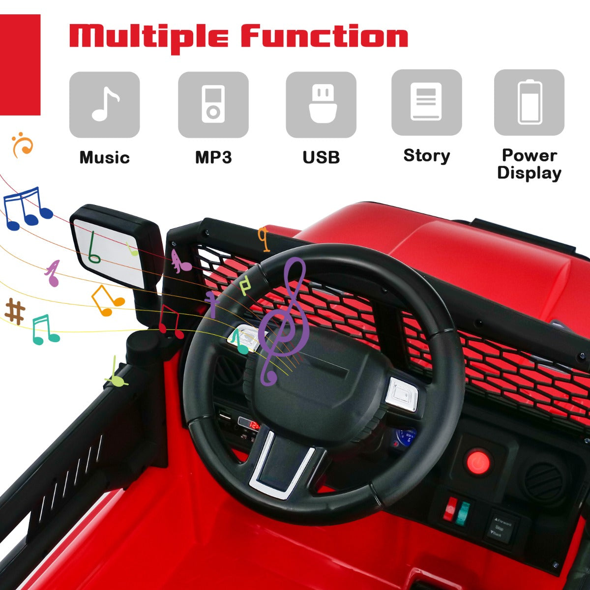 12V Kids Ride on Car in Red