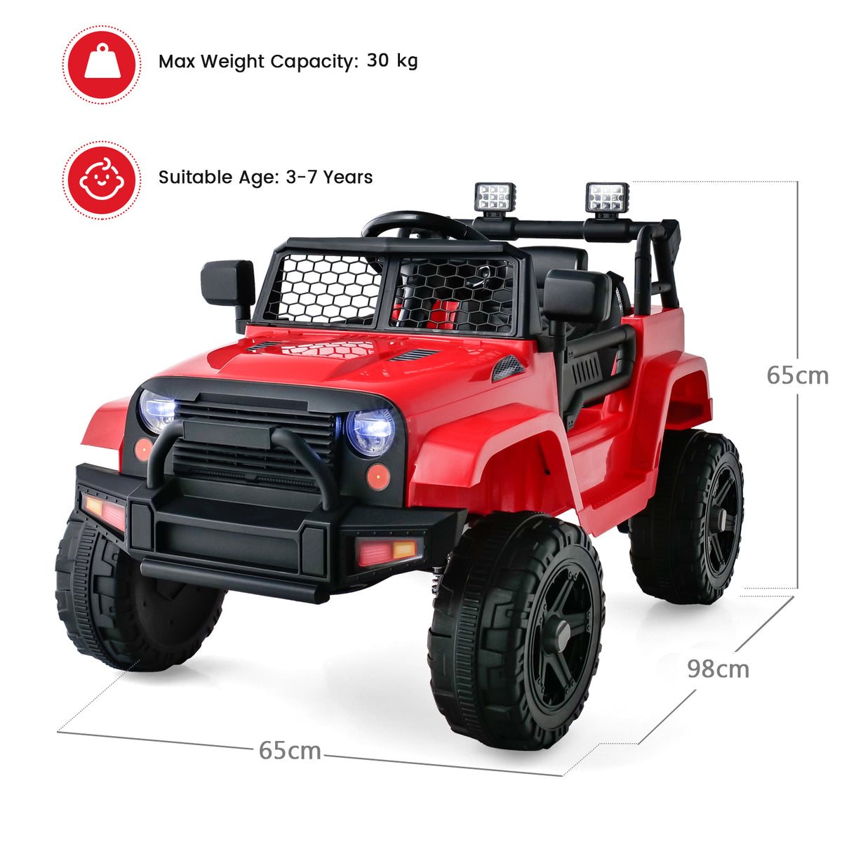 12V Kids Ride on Car in Red