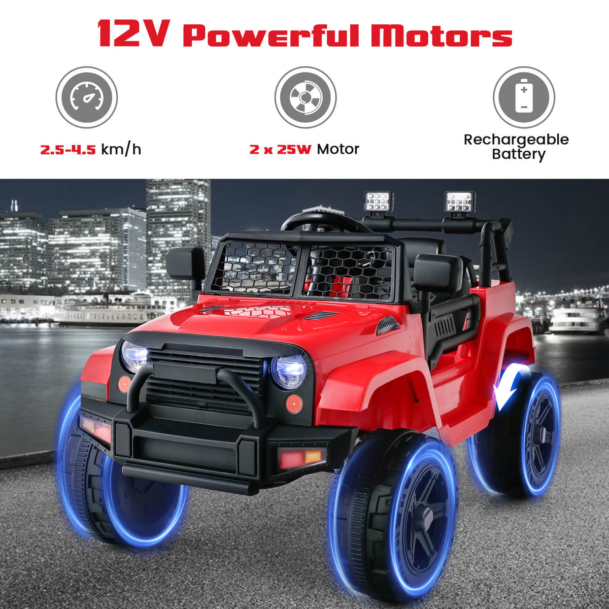 12V Kids Ride on Car in Red