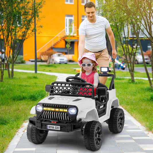 12V Kids Ride on Truck Battery Powered Car in White