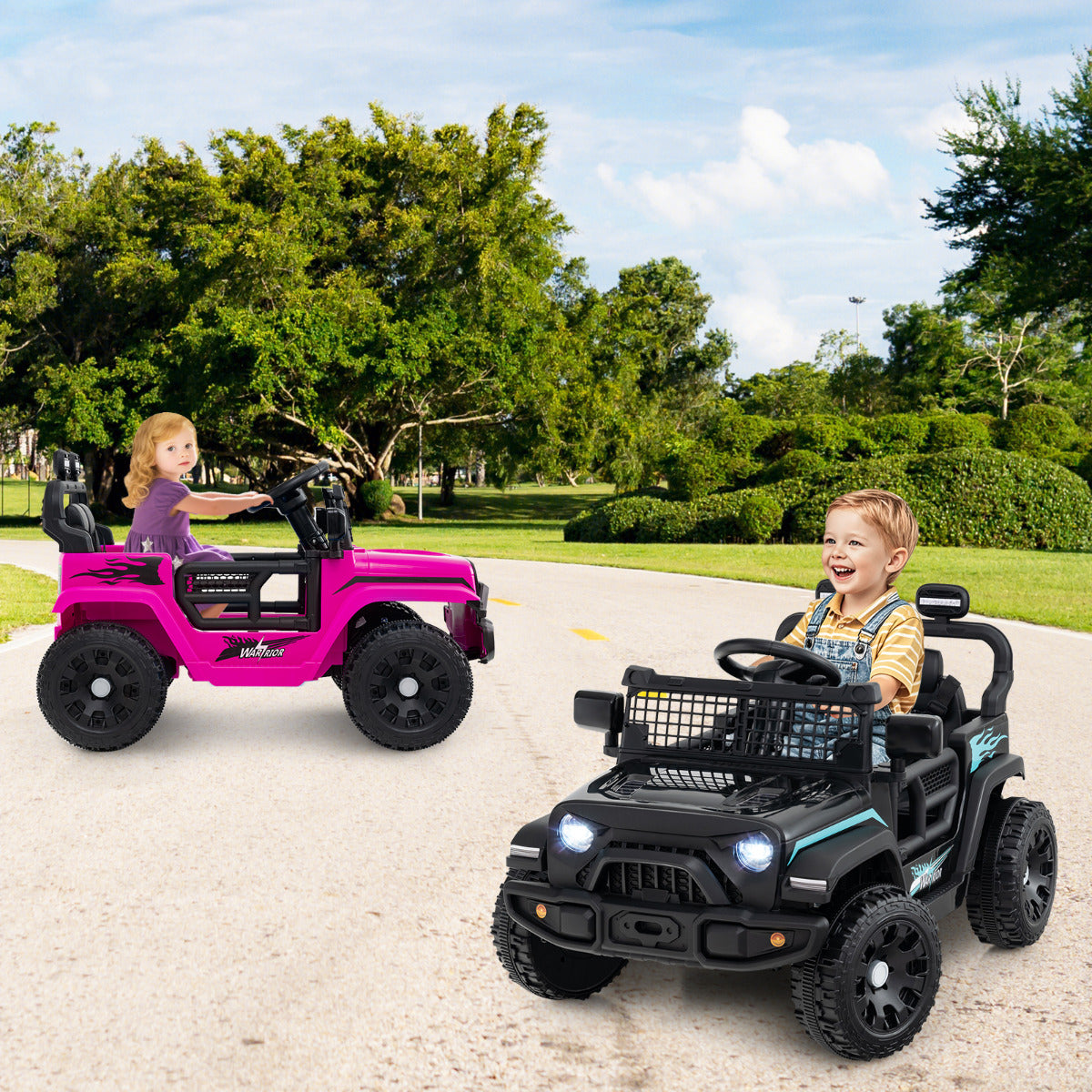 12V Kids Ride on Truck Car in Black