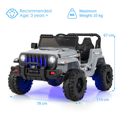 12V Kids Ride on Truck in Grey