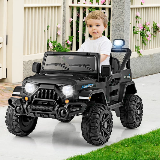 12V Kids Ride on Truck in Black