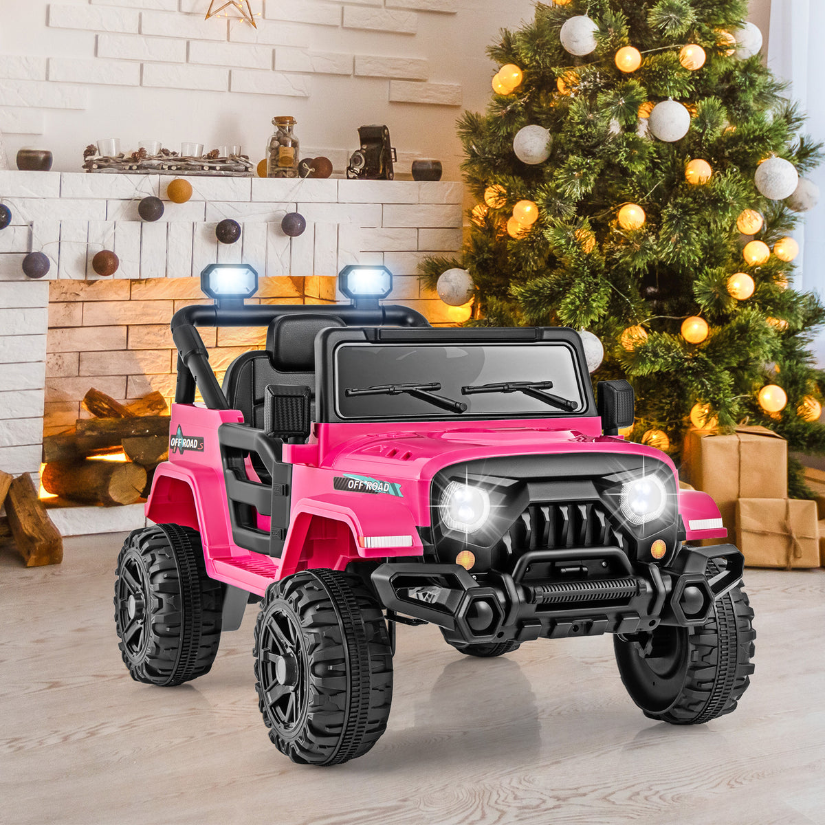 12V Kids Ride on Truck in Pink