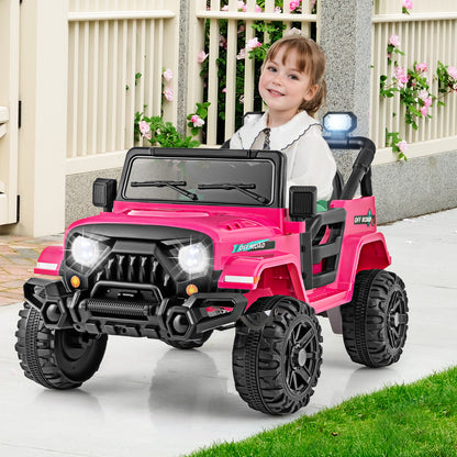 12V Kids Ride on Truck in Pink