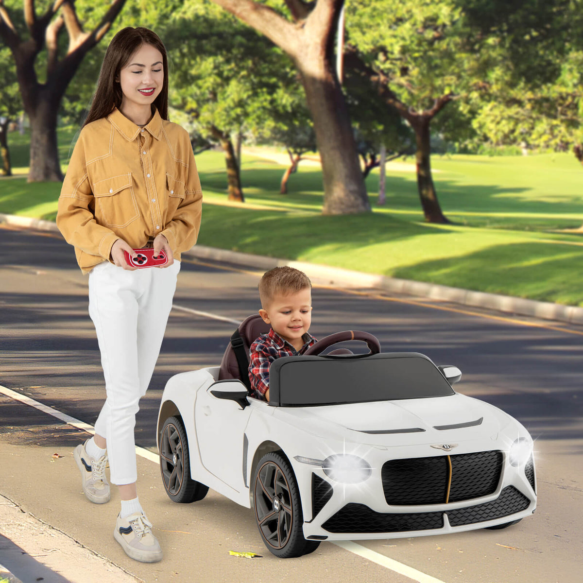 12V Licensed Bentley Bacalar Kids Ride On Car in White