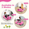 12V Electric Cleaning Go Kart Ride on Race Car with Detachable Mop-Pink