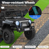 12V Kids Ride on Truck Car with Remote Control and LED Lights-Black