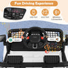 12V Kids Ride on Truck Car with Remote Control and LED Lights-White