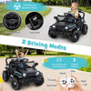 12V Kids Ride on Truck Car with Remote Control for Kid Over 3 Years Old-Black