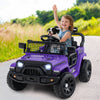 12V Kids Ride on Truck Car with Remote Control for Kid Over 3 Years Old-Purple