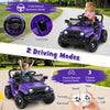 12V Kids Ride on Truck Car with Remote Control for Kid Over 3 Years Old-Purple