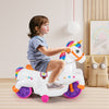 12V Unicorn Ride on Toy with Training Wheels for Kids-Orange