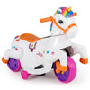 12V Unicorn Ride on Toy with Training Wheels for Kids-Orange