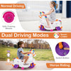 12V Unicorn Ride on Toy with Training Wheels for Kids-Orange