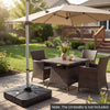 130 kg/170 kg Outdoor Cantilever Umbrella Base with Wheels Heavy-Duty Offset Patio Umbrella Stand-M