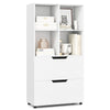 130CM 5-Tier Tall Freestanding Bookshelf for Living Room-White